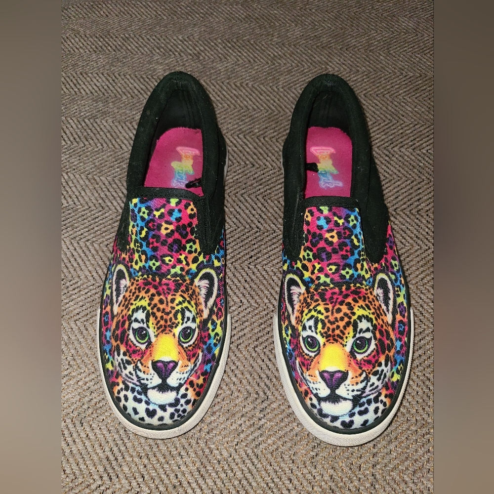 Lisa frank slip on canvas sneakers